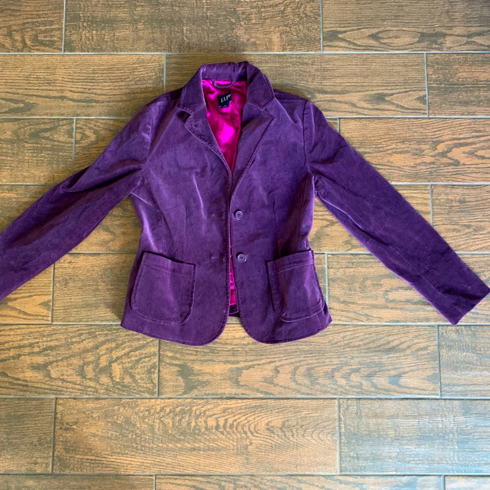 Purple Velvet Jacket, Gap Women’s size 4